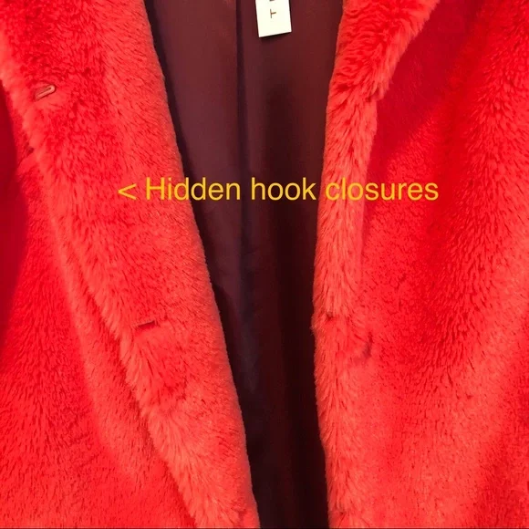 NWT Trina Turk Pink Faux Fur Jacket - Picture 8 of 10